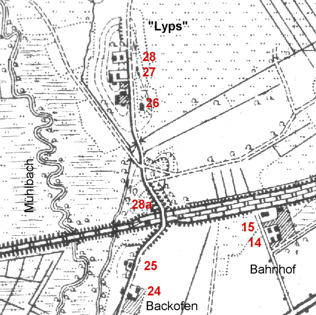 Langeböse, Häuser auf dem Lyps